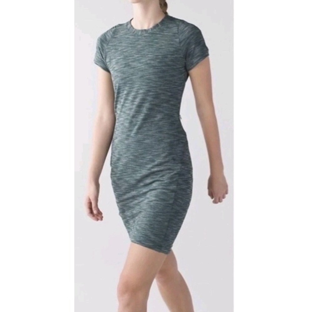 Lululemon &Go Where To Dress Fuel Green Heathered Zip Pocket Rulu Sz 8